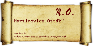 Martinovics Ottó névjegykártya